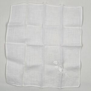 White Embroidered Handkerchief